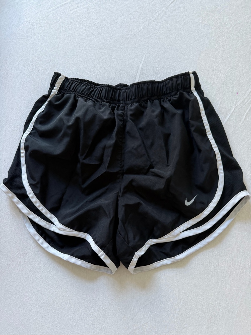 Nike Black Athletic Shorts with White Piping